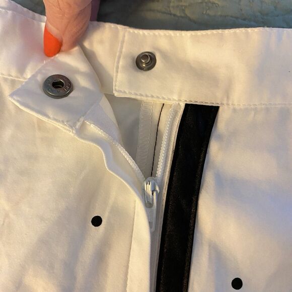 VTG Fila TennisGolf Skirt Set 32” Crop Top Black White Flecked Pickleball NWT 14 - Picture 9 of 10